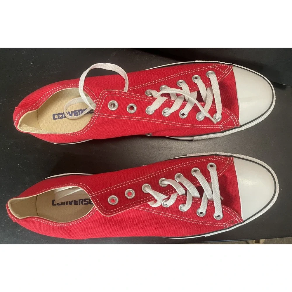Y2K VTG Converse All Star Chuck Taylor Red Low Men's Size 12 Deadstock NIB NEW - Picture 2 of 5